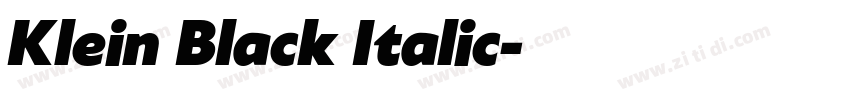 Klein Black Italic字体转换